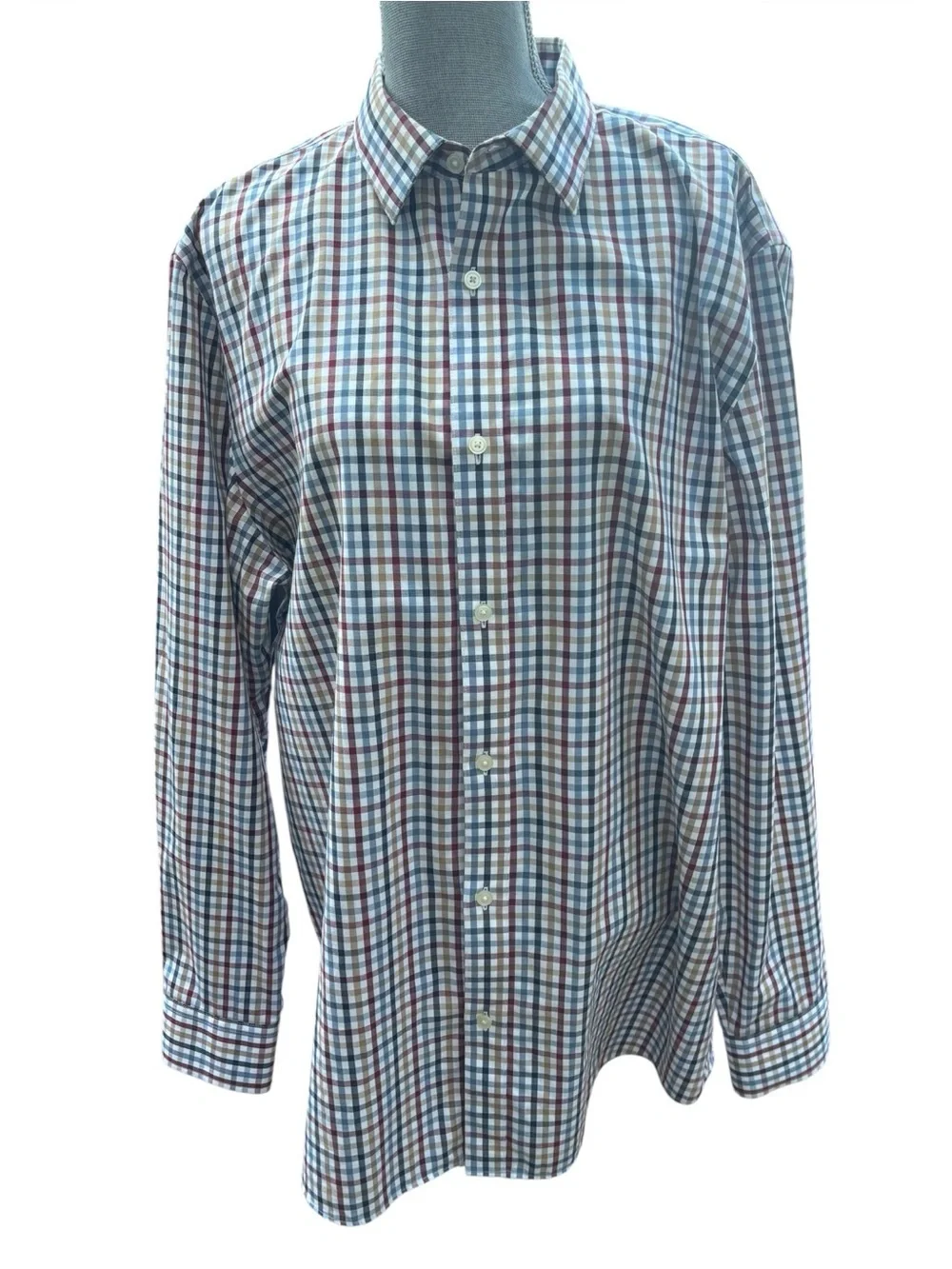 Banana Republic Cotton Men Plaid Slim Fit Button Down XL Professional Preppy